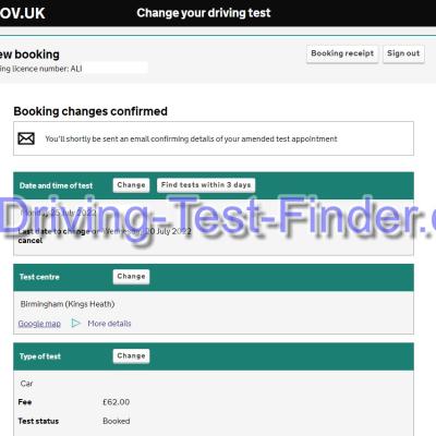 Birmingham Kings Heath Driving Test Cancellations