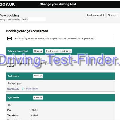 Bishopbriggs Driving Test Cancellations
