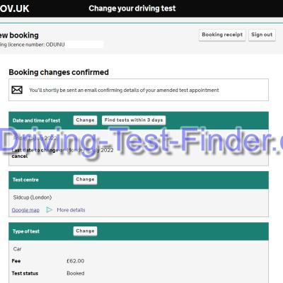 Sidcup London Driving Test Cancellations 2