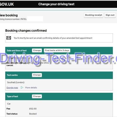 Southall London Driving Test Cancellations 3