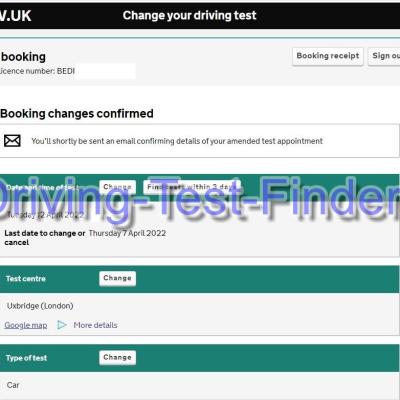 Uxbridge London Driving Test Cancellations 2