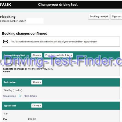 Yeading London Driving Test Cancellations 1
