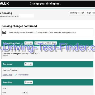 Yeading London Driving Test Cancellations 3