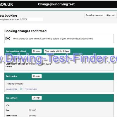 Yeading London Driving Test Cancellations 4